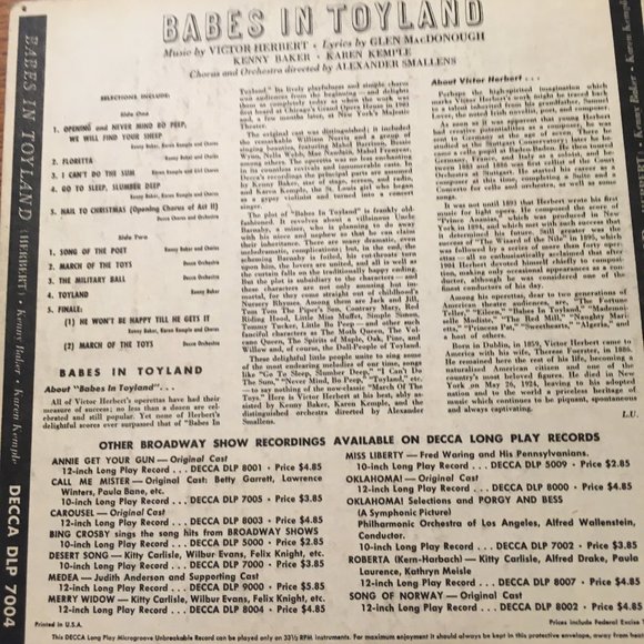 Vintage Decca Record Babes in Toyland - Picture 3 of 6